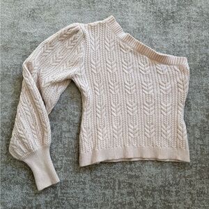 Fate Off-the-Shoulder Sweater in Cream